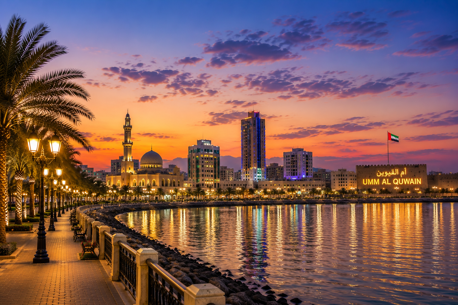 Umm Al Quwain skyline, UAE